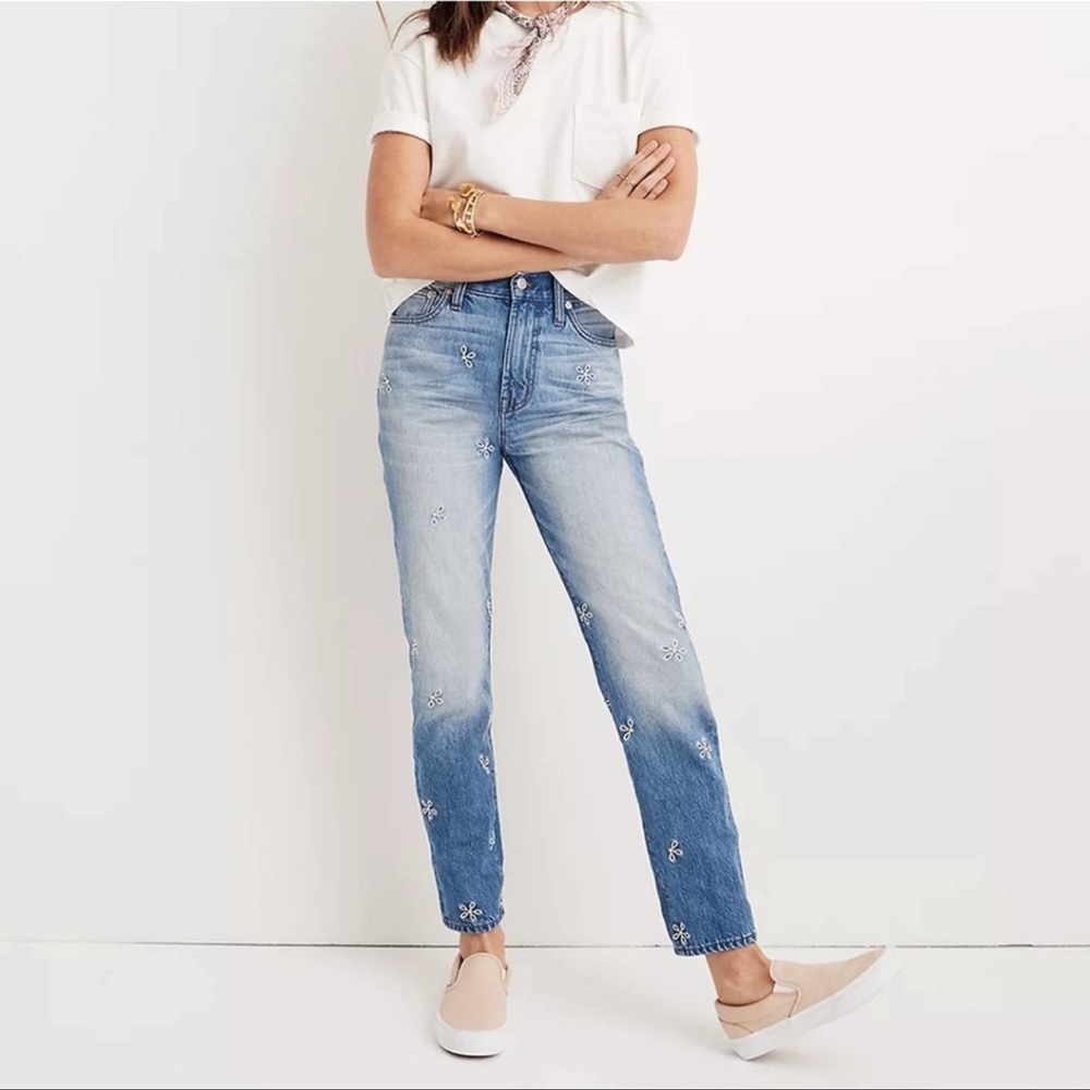 Madewell The Perfect Summer Jean: Daisy Embroidered Edition Size 28